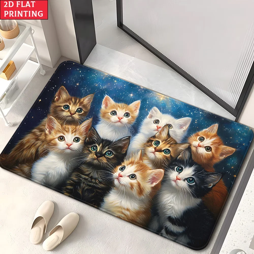 Cute Ragdoll Cat Entrance Door Mat Lovely Kitten Welcome Floor Rug for Hallway Porch Home Decor Creative Animals Foot Pad