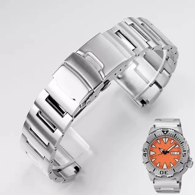 

Для SEIKO № Ремешок для часов 5 Watch Band Red Toothed Water Ghost Little Monster SRPH75K1 SKX781 779, браслет из нержавеющей стали, 20 мм