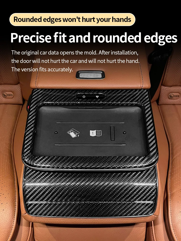 Trim for 2021~2025 Mercedes w223 S series class carbon fiber control center covers  S400 S450 S550 S480 maybach amg accessories