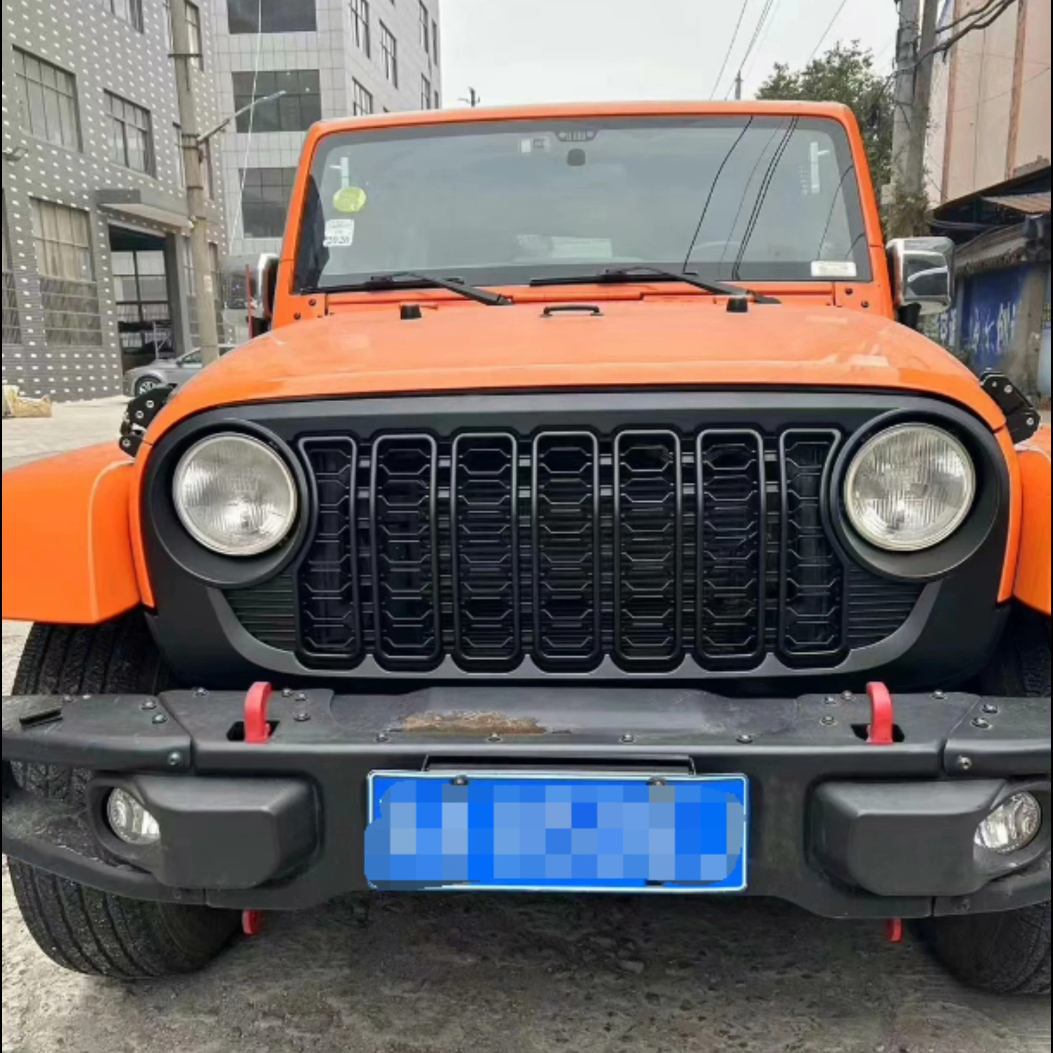 lantsun 2024 New design JK grilles J400 ABS for Jeep for Wrangler for JK to JL for Gladiator for Robinco for Bronco Car Grille