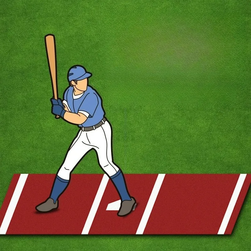 Baseball Hitting Mat Sports Correct Standing Posture Indoor Batter Stance Training Mat for Softball Baseball Family Friends