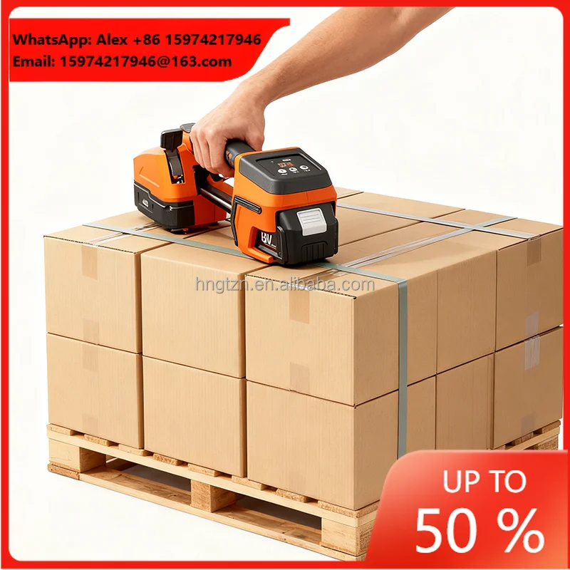 Handheld Packaging Device Automatic Strapping Machine For Logistics Shipping Warehouse PP PET Plastic Hot Melt Packaging