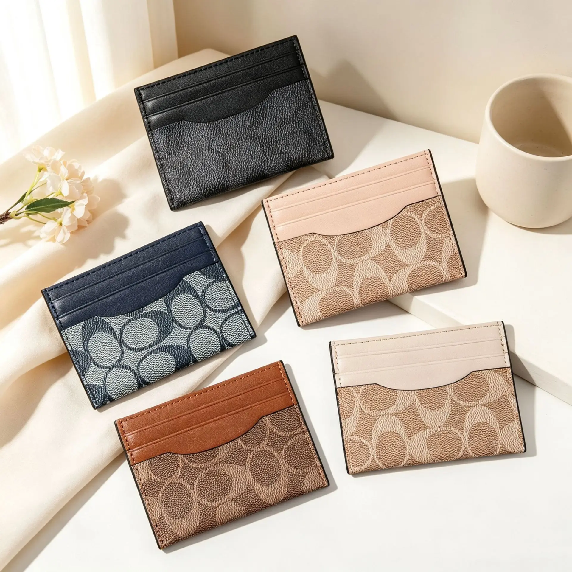 Luxury PU Leather Short Wallet for Women Multi-Function Card Holder Small Card Bag Ladies Purse