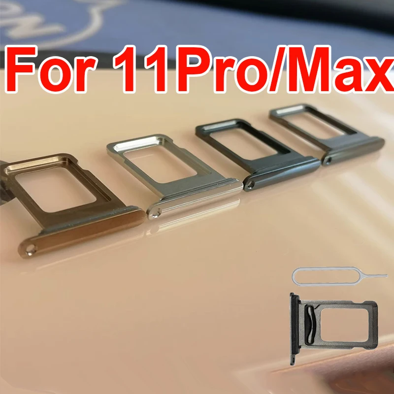 Duplo para o iphone 11 pro sim cartão bandeja slot para iphone 11pro max com livre aberto ejetar pino chave pode imprimir imei