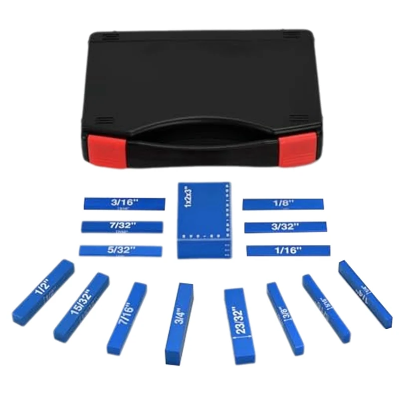 Hot Setup Blocks Woodworking Height Gauge Set 15 Pcs Of Set Up Bars, Router Table And Table Saw Accessories