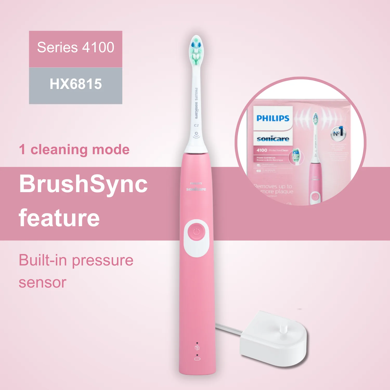 

Philips Electric Toothbrush Sonicare ProtectiveClean 4100 HX6815