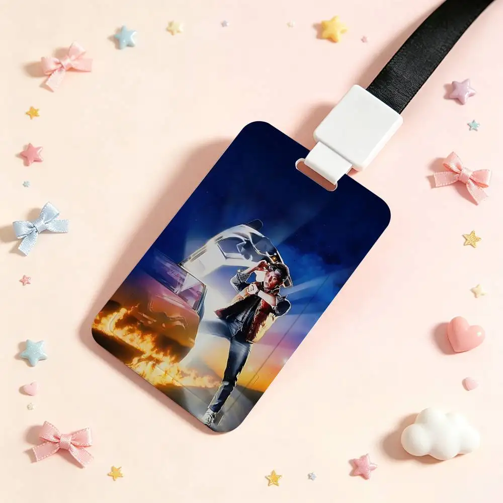 Movie B-Back To The Future NFC Contactless Sliding Card Sleeve For Student Cards, Bus Cards, ID Cards, And Work Permits