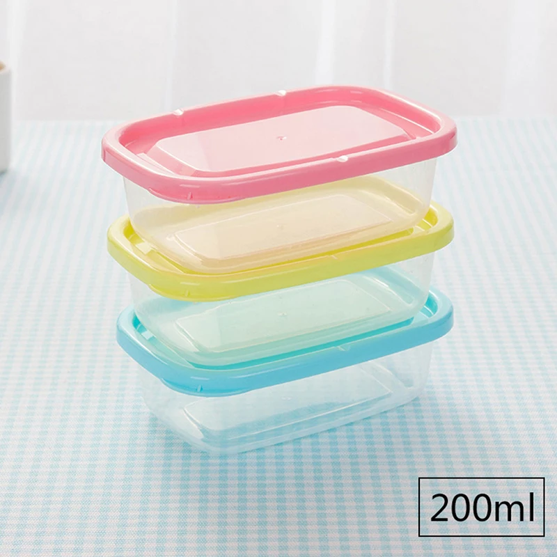 1PC Plastic Kitchen Microwave Rectangular Lunch Box Dinnerware Children Kid School Office Outdoor Camp Portable Bento Box