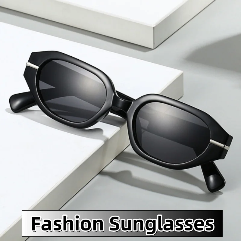 

Simplicity Small Frame Sunglasses Personality Fashionable Ultraviolet-proof Street Photography Walk The Show UV400 Glasses