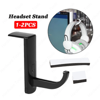 1-2PCS Headphone Holder Hanger Wall PC Monitor Stand Durable Headphone Accessory Headset Hanging Hook Universal Monitor Bracket