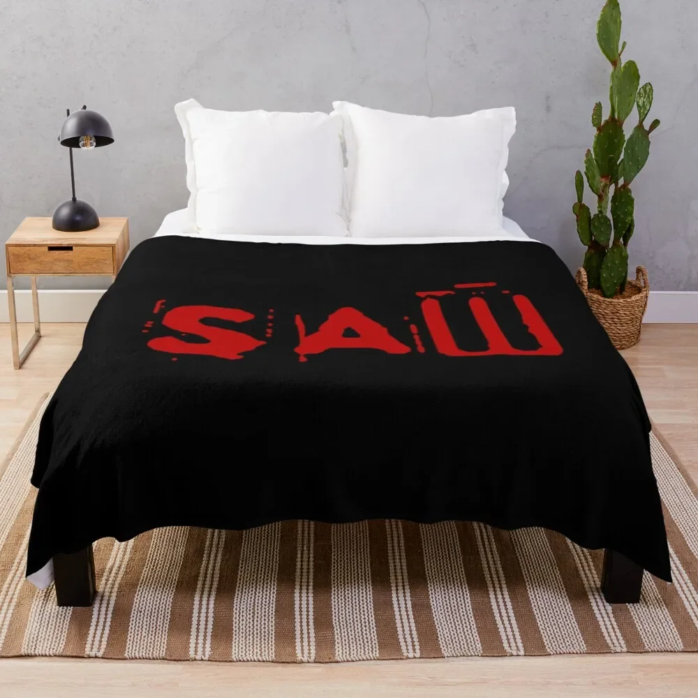 Saw movie logo horror Throw Blanket Sleeping Bag Furrys Warm Blankets