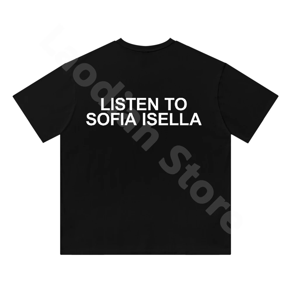 صوفيا إيسيلا القطن تي شيرت الشارع الشهير القطن قصير الأكمام مضحك تي شيرت عادية موضة Crewneck الأعلى Harajuku فريد تيز #5