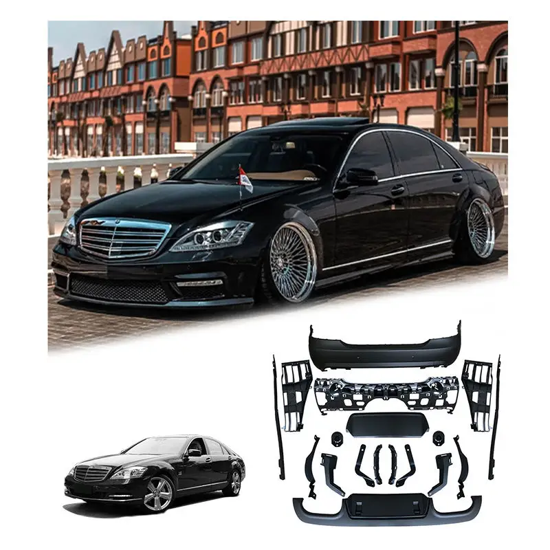 Bodykit Conversion Kits Front And Rear Bumper Modifications BodyKit With For Mercedes-Benz S-Class W221 To S63 S65 AMG 2017-2014