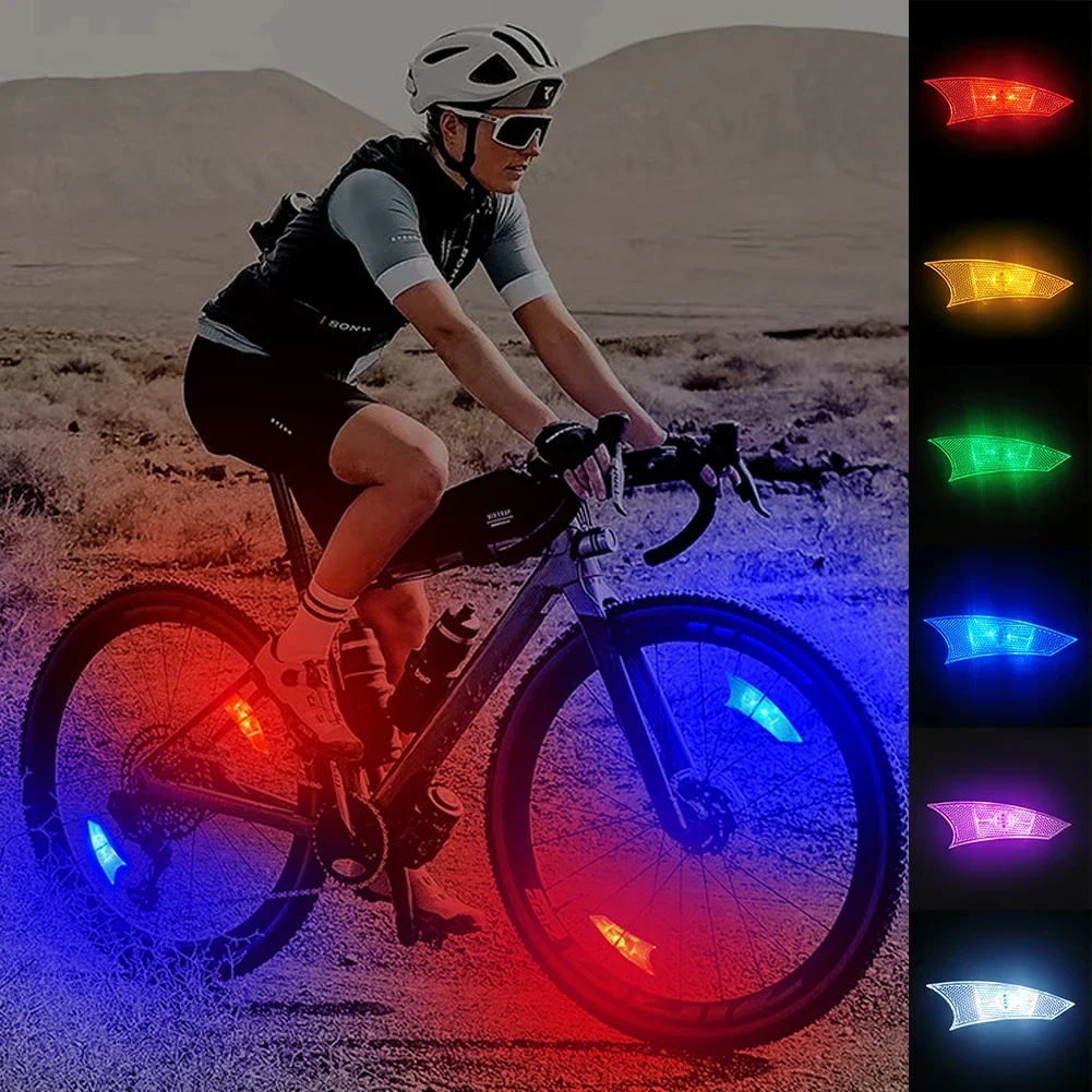 Nacht Reiten Sicherheit Warnung Speichen Lampe Wasserdichte Fahrrad Speichen Licht Rennrad Rad Lichter Fahrrad Dekor Fahrrad Zubehör