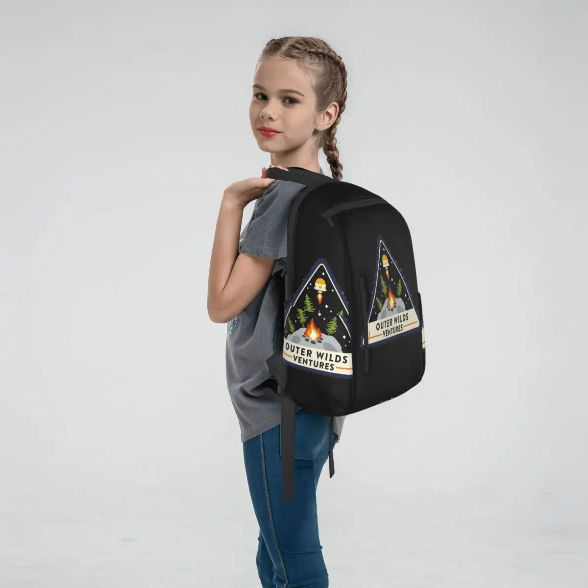Outer Wilds Ventures Patch Backpack Large Capacity Boys Girls BookBag School Bag Shoulder Bags for Men Women