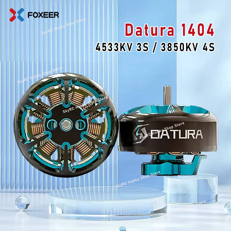 Foxeer Datura 1404 Brushless Motor,4533KV 3S/3850KV 4S, 1.5mm Shaft, Compatible with 3inch Props, FPV RC DIY Replacement Parts