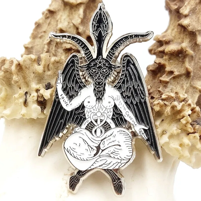 

Occult Gothic Aesthetic Baphomet Hard Enamel Pin Goth Fashion Punk Style Gift for Pagans Bag Lapel Backpack Badge Accessories