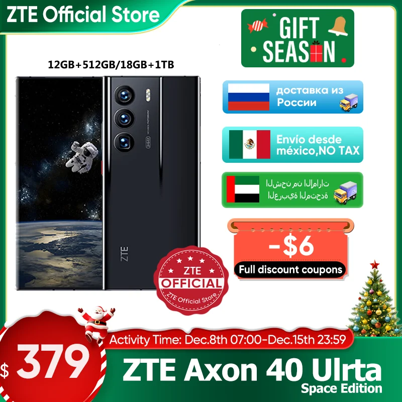 ZTE Axon 40 Ultra Space Edition 5G Odblokowany smartfon z UDC Tech Snapdragon 8Gen1 6,8\