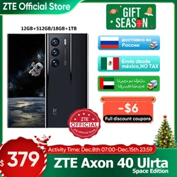 Разблокированный смартфон ZTE Axon 40 Ultra Space Edition 5G с AMOLED-экраном UDC Tech Snapdragon 8Gen1 6,8 дюйма, 120 Гц, Dual SIM, 18 ГБ + 1 ТБ