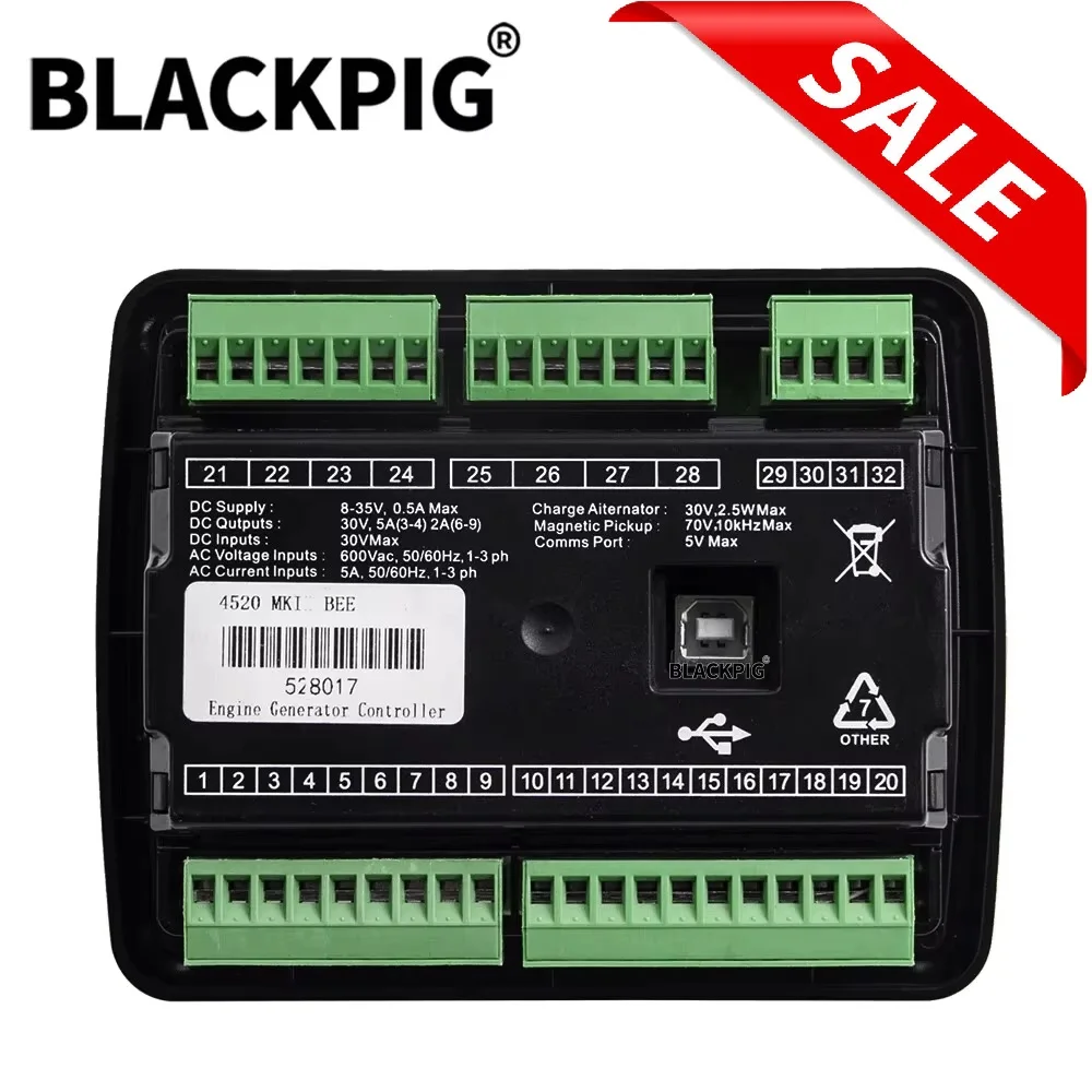 

Совместимый оригинальный контроллер генератора DSE4520 MKII 4520, модуль управления автоматическим переключением на резервный источник питания (AMF) для генераторов.