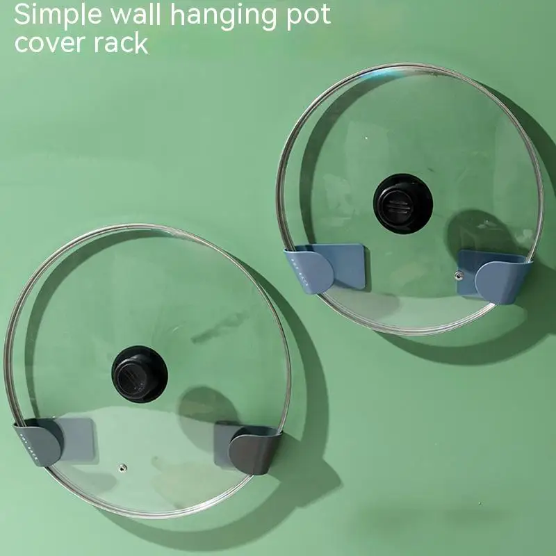 

Pot and Pan Lid Holders, Self Adhesive Wall Mount Storage Organizer, Suitable for Lids Up to 9 in ,Tape Included, 2 PCs