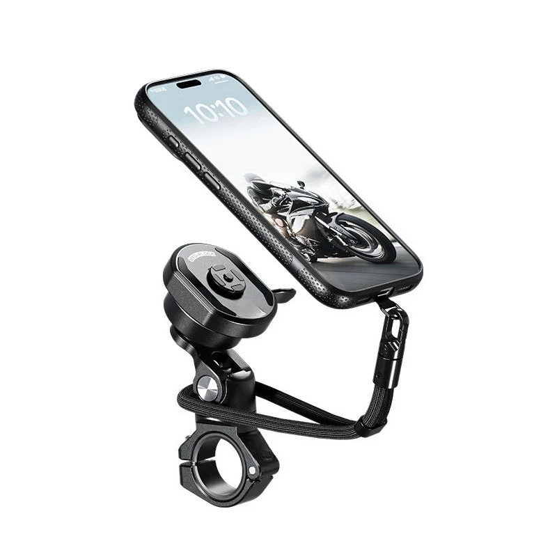 Quick Release Magnetic Motorcycle Phone Mount with Vibration Dampening for Scooter Motorcycle