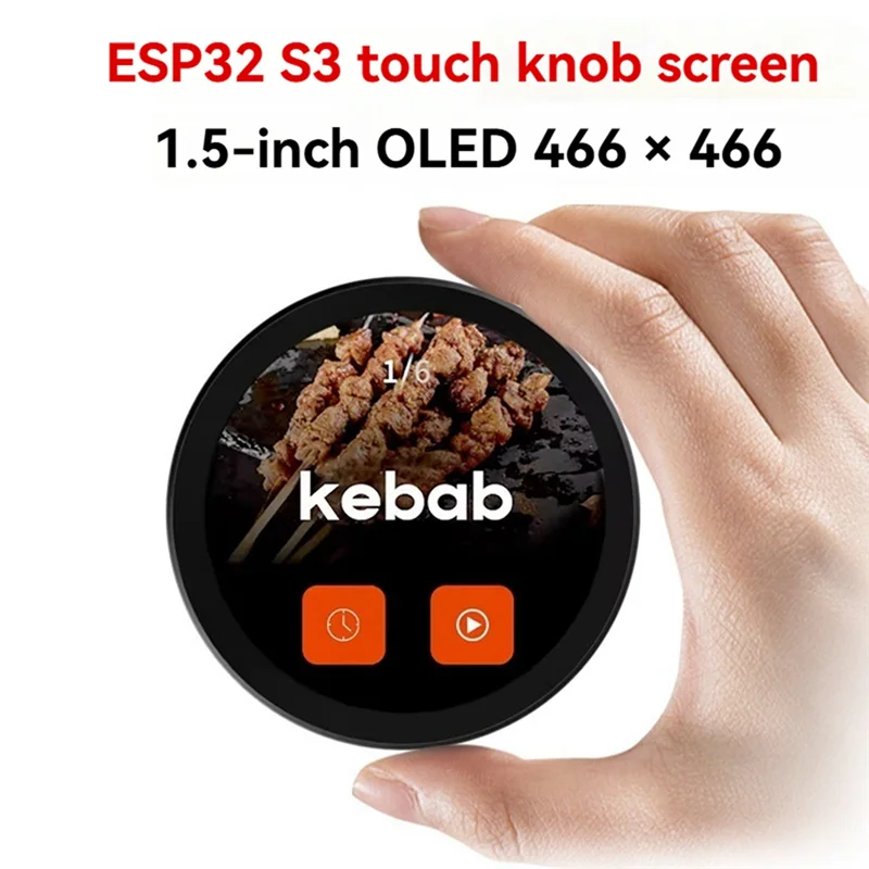 

Exquisite-ESP32 S3 LVGL Development Board 1.5-Inch 466X466 Round OLED Touch Knob Display Wifi Bluetooth With Adapter Board