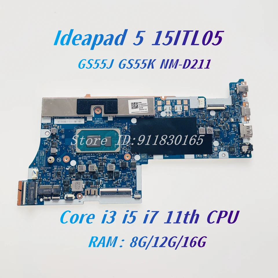 GS55J GS55K NM-D211 For Lenovo IdeaPad 5-15ITL05 Laptop