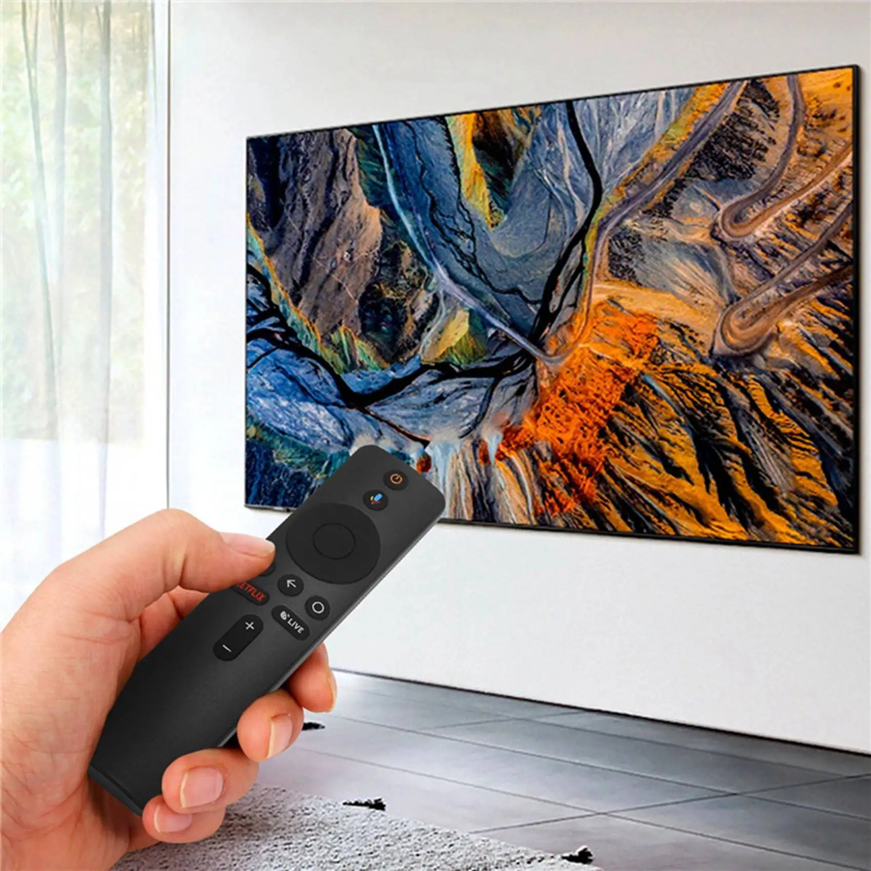 Untuk Xiaomi MI Box S XMRM-006 MDZ-22-AB suara Bluetooth RF kendali jarak jauh dengan kontrol Google Assistant