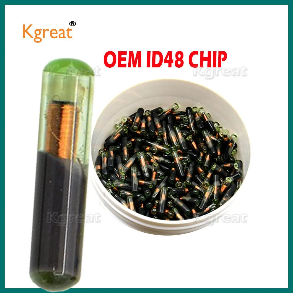 5 10 20 30 50 100 200PCS OEM Unlock Auto Chip ID48 Transponder Chip TP08 Glass Chip Car Key Chip for VW/Skoda/Seat/Audi/Honda