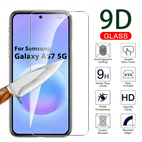Защитная пленка из закаленного стекла для Samsung Galaxy A57, A56, A55, полное покрытие экрана ﻿ Samsung A37, A36, A35 5G/4G, A27, A26, A25