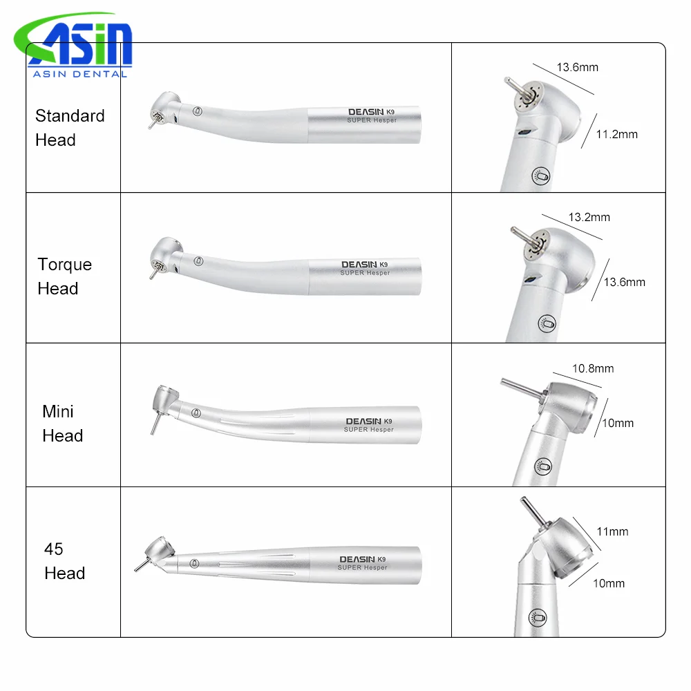 Dental high speed Hand Piece Led Light Turbine with ceramic Bearing turbina dental led Handpiece for kavo Quick Coupling