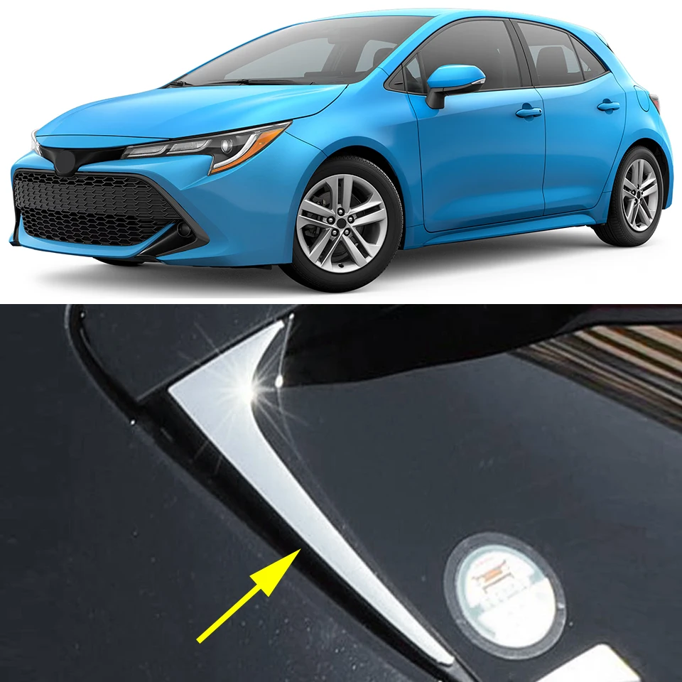 

Chrome Accessories Rear Window Glass Spoiler Wing Side Trim For Toyota Corolla E210 2019 2020 2021 2022 2023 2024 Parts Garnish