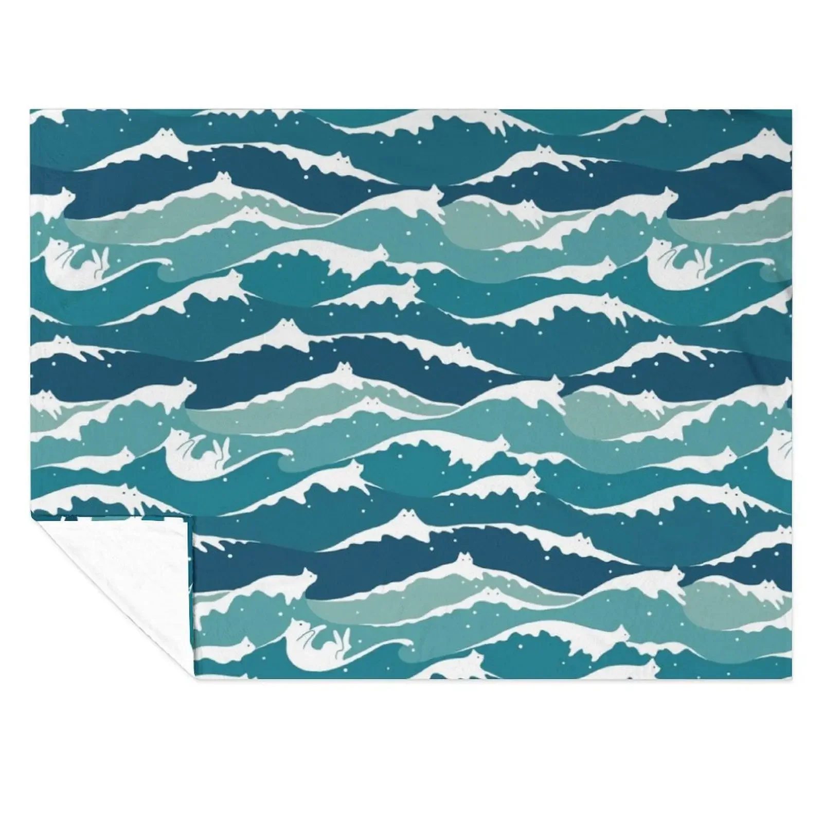 

Cat Landscape 135: Cat Waves Throw Blanket Tourist Luxury Thicken Loose Cute Plaid Blankets