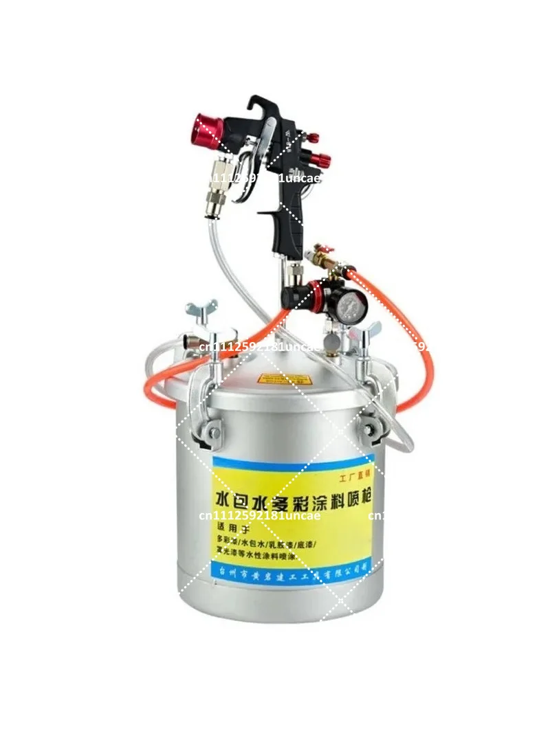 10L Spray Paint Pressure Pot Tank High Pressure Feed Spray Gun for Home Industrial Commercial Painting