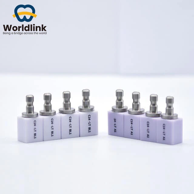 WorldLink 5 個 C14 HT LT タイプ歯科用ガラスブロックリン酸二リチウム前歯およびベニアラボフライス加工用