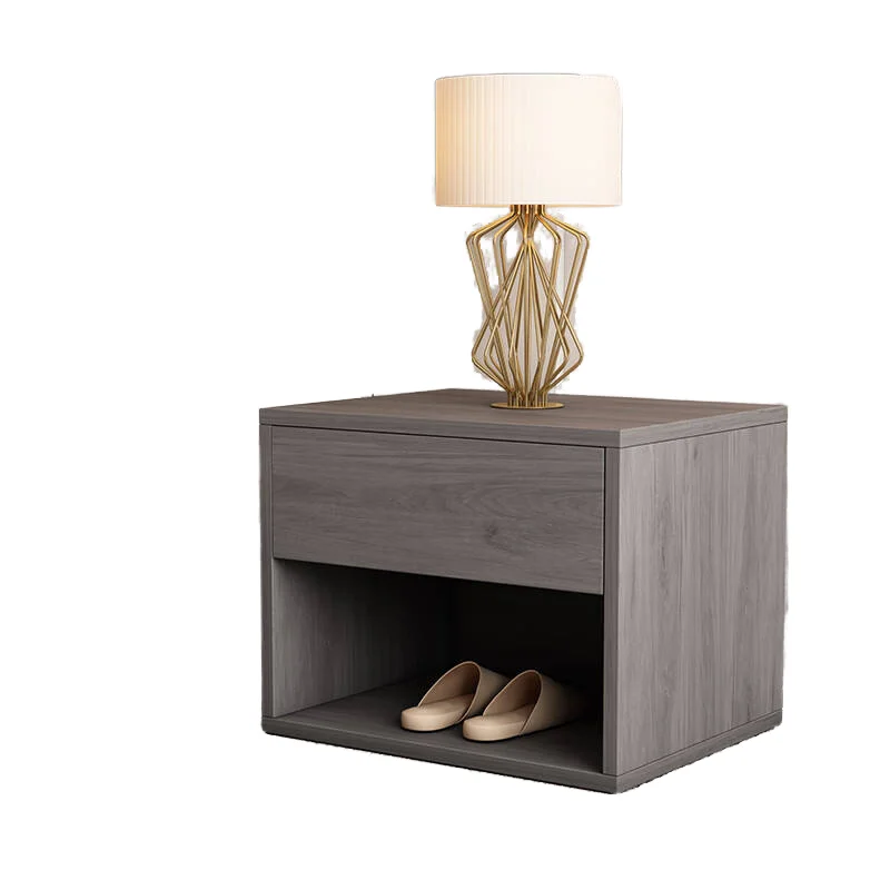 

Modern style luxury solid wood bedside table model A213 is suitable for apartment bedroom furniture, compact space saving, large