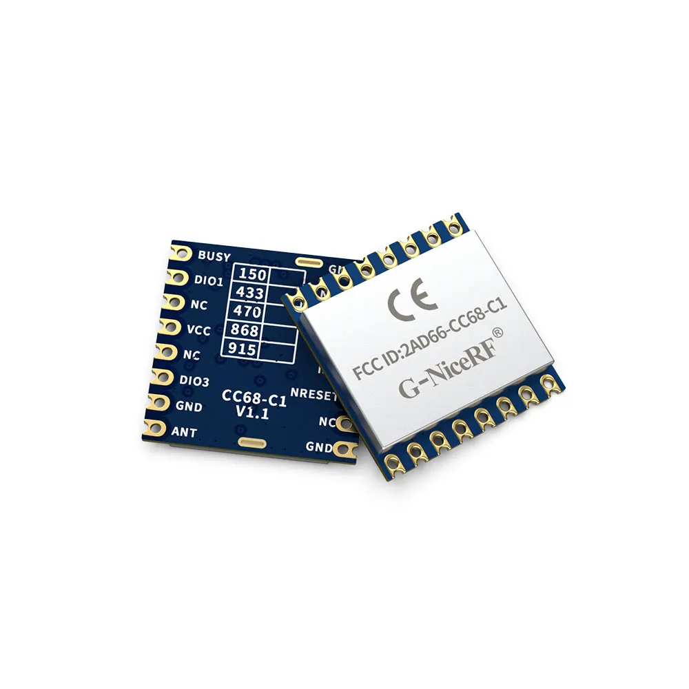 G-NiceRF  FCC approved CC68-C1  915mhz  LLCC68 LoRa Module160mW 5KM  Instead of sx1278,sx1276,sx1262,sx1268,si4463,si4432