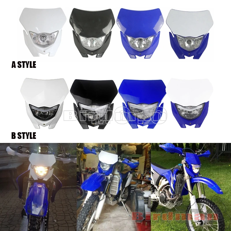 For Yamaha WR250 WR450 TTR WR YZ YZF WR250F WR450F WR 250 450 R/F LED/Bulb Dual Sport Motocross Headlight Front Running Light