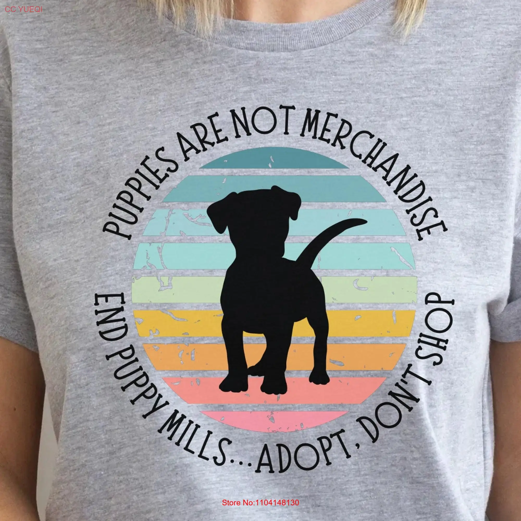 Puppies Are Not Merchandise T Shirt End Puppy Mills Adopt Don't Shop Anti Mill Animal Rescue Dog long or short sleeves