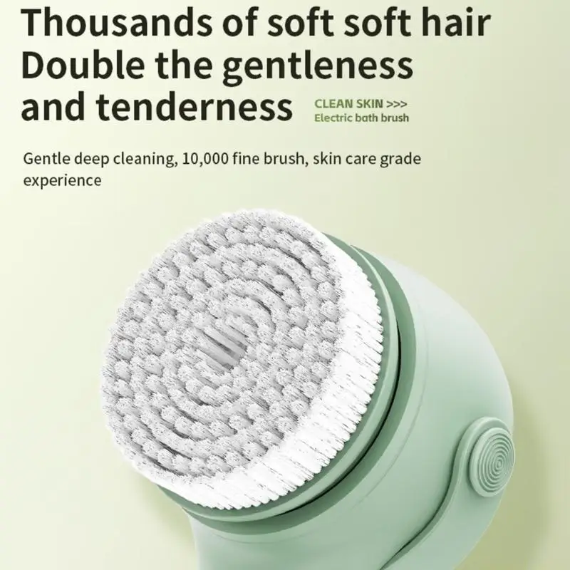 D0AB Double Handle Electric Bath Brush Rotary Multifunctional Bath Brush Waterproof Bath Brush Rub Back Accessories Scrub