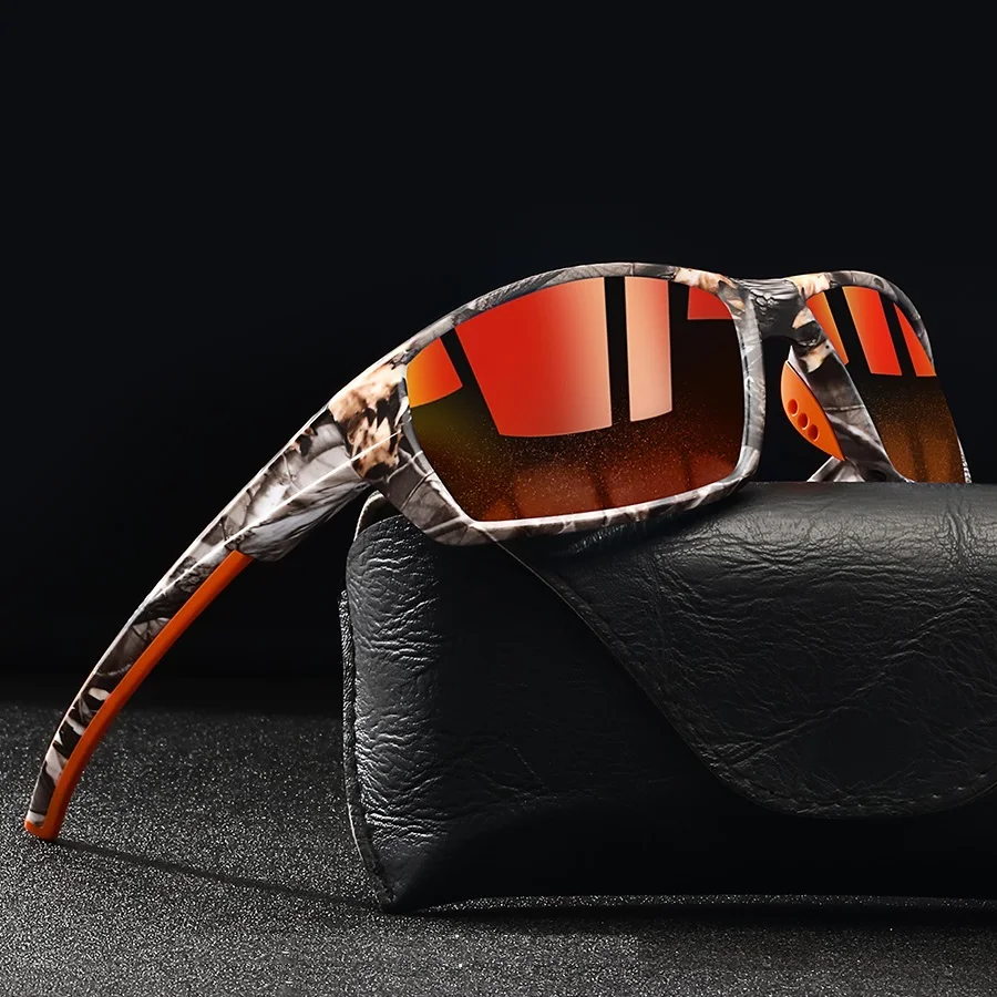 Modische Vintage Tarnmuster Sportsonnenbrille für Männer und Frauen, Geeignet für Fahren, Angeln, Radfahren, Bergsteigen, Sport-Sonnenbrille für Herren – Detail 2