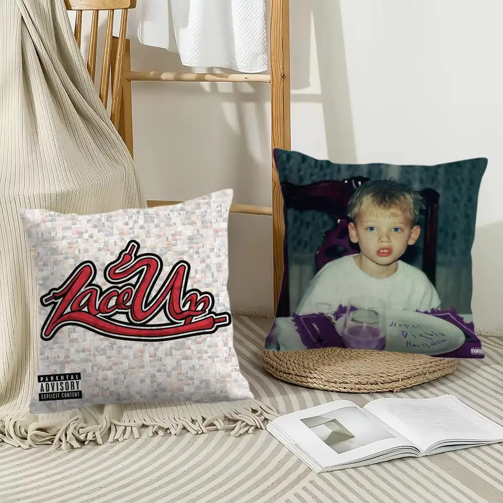 Rapper M-Machine Gun Kelly Cushion Cover Pillow Case Short Plush Square Throw Pillow Covers Pillowcase Sofa Home Decor Gift