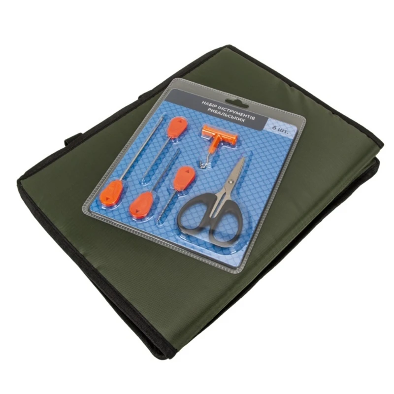 Fishing Unhooking Pad with Baiting Needle Fish Gear Weigh Slings Mat Enduring