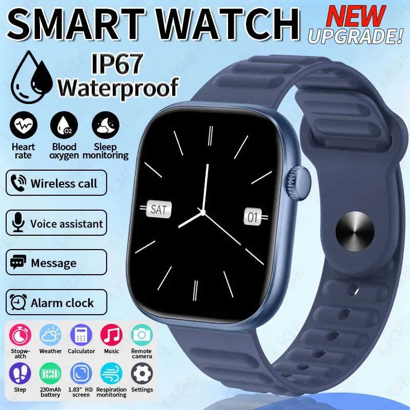 

Умные часы для пар, подарок на день рождения для мужчин и женщин, для занятий спортом на открытом воздухе, фитнеса, с функцией измерения пульса, Bluetooth-вызовов, водонепроницаемые по стандарту IP67, умные часы