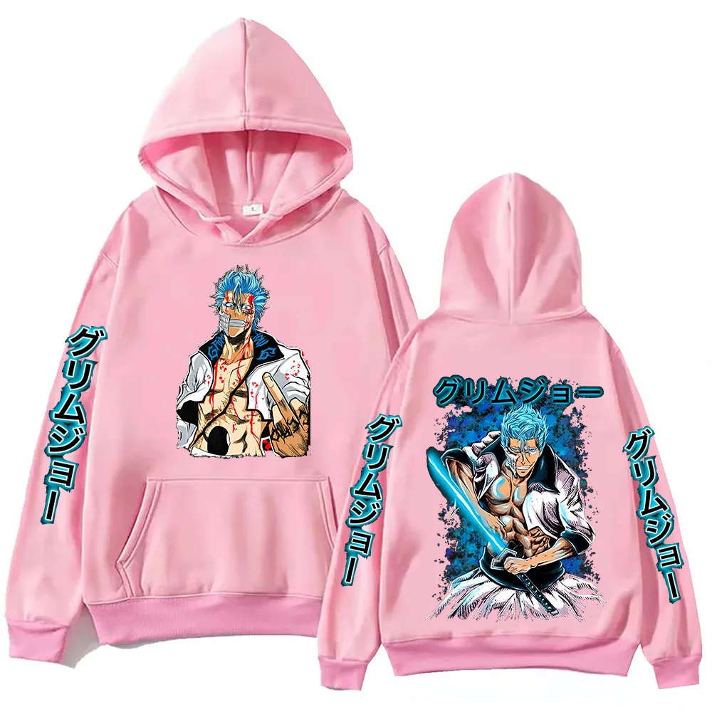 Anime Bleach Grimmjow Jaegerjaques Hoodie Harajuku Hip Hop Pulôver Tops Fãs Presente