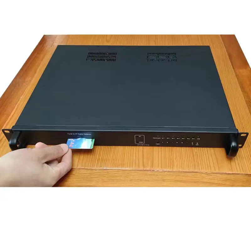 Digital TV Front End Satellite Receiver DVBS2 DVBT2 DVBC Tuner to IP Gateway 8 Channel RF to IP IRD Converter