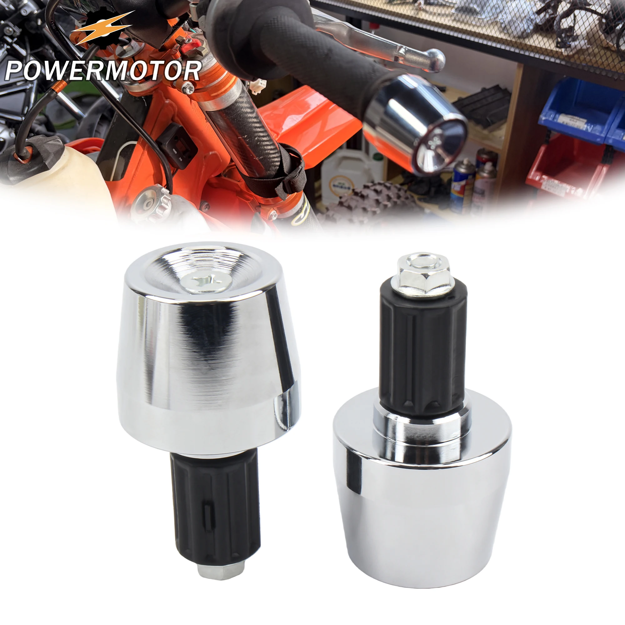 

7/8'' Motorcycle Handlebar Grips Ends Handle Bar Cap End Plug For Yamaha Honda Aprilia Suzuki KTM BETA Enduro DirtBike Modified