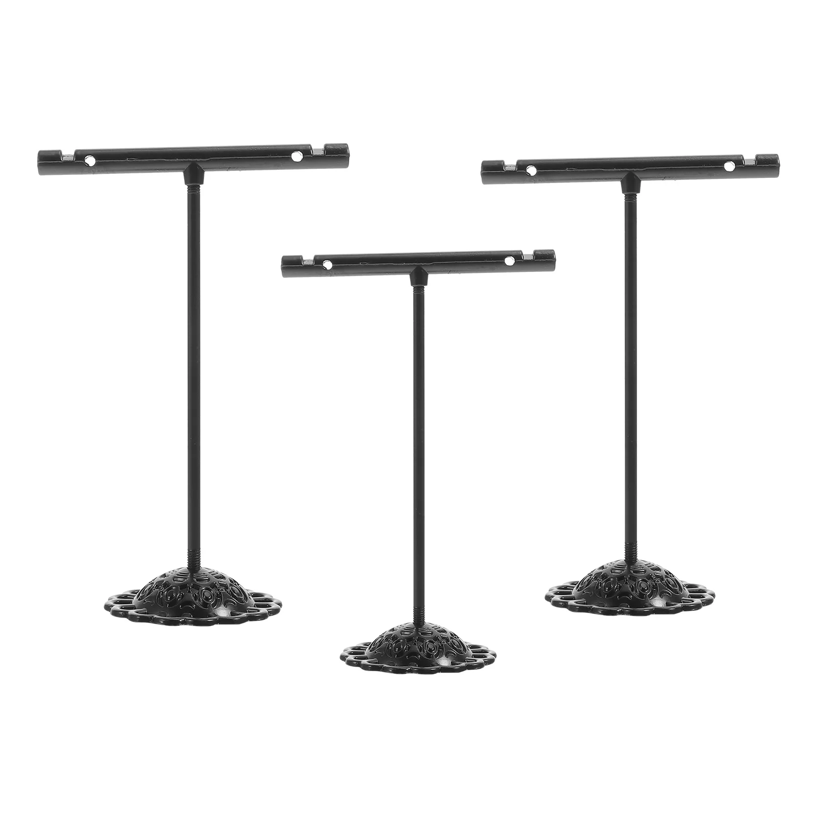 

3pcs Earring Display Rack T Shape Jewelry Stand Iron Rack For Necklace Bracelet Storage Organizer Durable Simple Design For