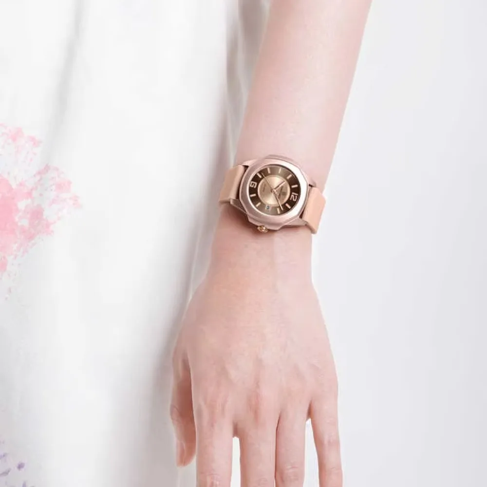 NAVIFORCE 7107 Quartz Women's Watch Waterproof Silicone Strap Watches for Women Relojes Para Damas Relogio Feminino ساعات نسائية